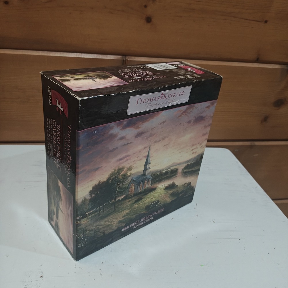 Ceaco Thomas Kinkade Sunrise Chapel 1000 Piece Puzzle Complete Sealed
